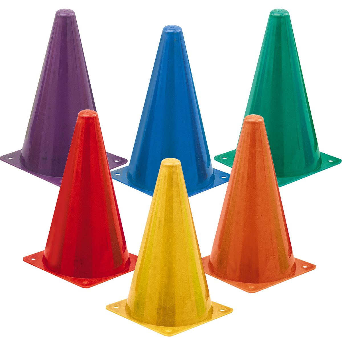 Komoyo 12pcs Cônes de Signalisation, 4 Couleurs Cones de Sport 23 Cm, Cone  Plastique Activités Intérieures/Extérieures pour Football, Soccer, Jeux,  Cône Entrainement, Plot Sport Enfant : : Sports et Loisirs