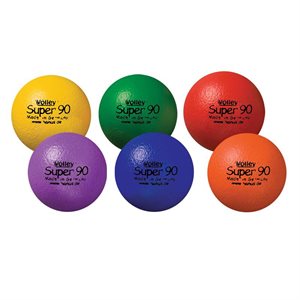 6 High-Density Super90 Volley Foam Balls, 9 cm