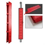 Coverall post pad protection with Velcro fasteners, red