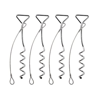 4 Kwik Goal Anchors for 1 goal, Corkscrew Design