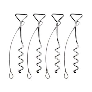 4 Kwik Goal Anchors for 1 goal, Corkscrew Design