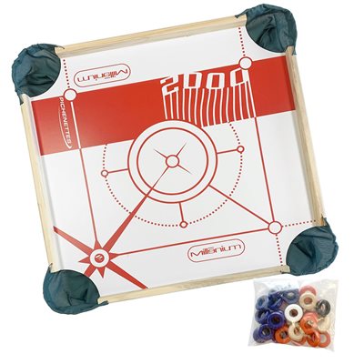 Jeu de pichenottes, table pivotante en bois