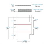 Fosse de saut en hauteur, 20'x 13'2"x 26"