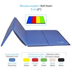 Matelas repliable, mousse souple, 4'x6'x2", 2 velcros