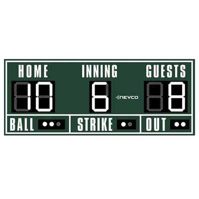 Tableau indicateur extérieur de baseball, 10’ x 4’