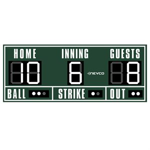 Tableau indicateur extérieur de baseball, 10’ x 4’