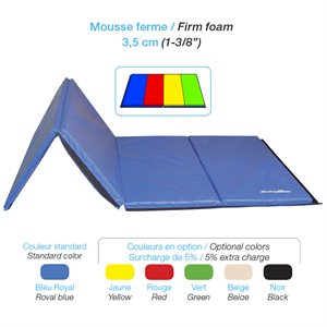 Deluxe folding mat with fastener end-to-end