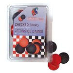 40 Wooden Replacement Checkers Pieces