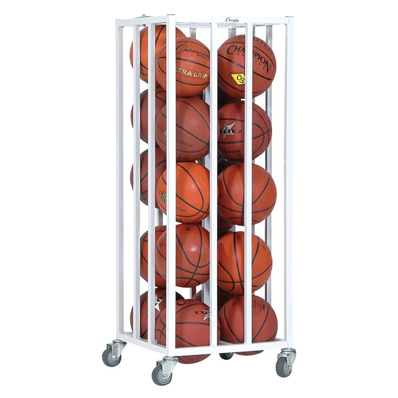 Vertical Lockable Ball Cage on Wheels, Capacity of 20 Balls