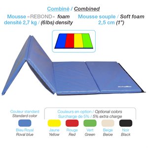 Competition folding mat - fastener on 4 sides
