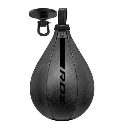 Ballon de vitesse en cuir avec pivot en acier, noir