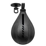 Leather Speed Ball with Steel Swivel, Black