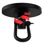 Leather Speed Ball with Steel Swivel, Black