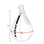 Leather Speed Ball with Steel Swivel, Black