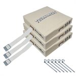 Ens. de 3 buts de baseball en canevas