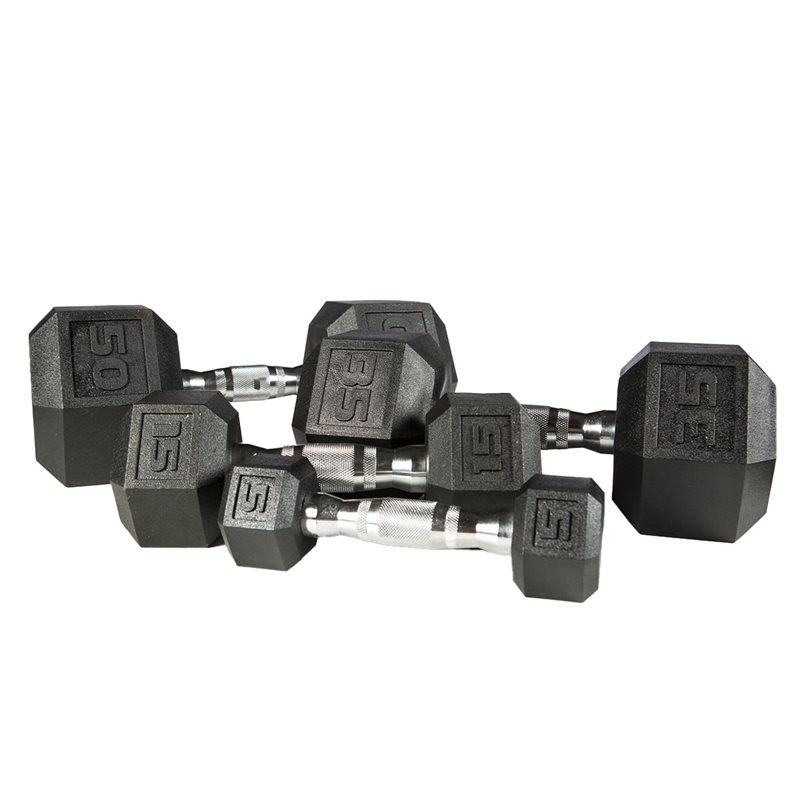 Short PVC-Covered Hexagonal Dumbbell