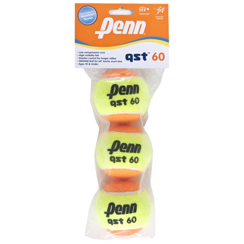 Balles de tennis en feutre Penn QST 60 Junior 9 et 10 ans
