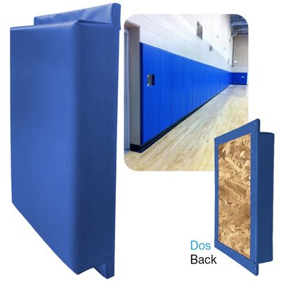 Protection matelassée murale, 2'x6'x2", bleue