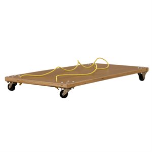 Horizontal wooden truck with rope handle