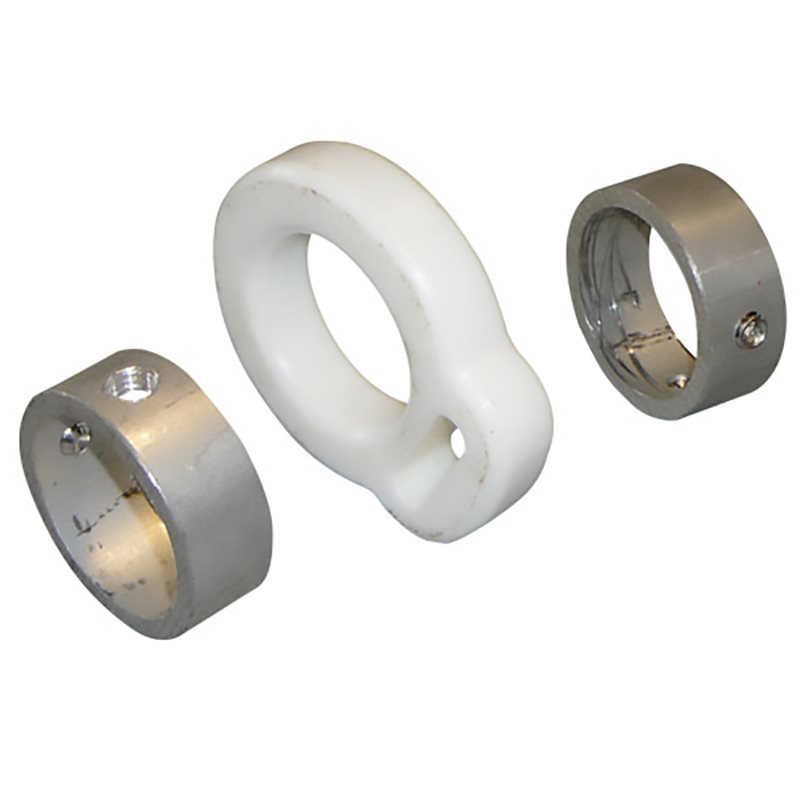 Virole en polyéthylène avec bagues d'aluminium
