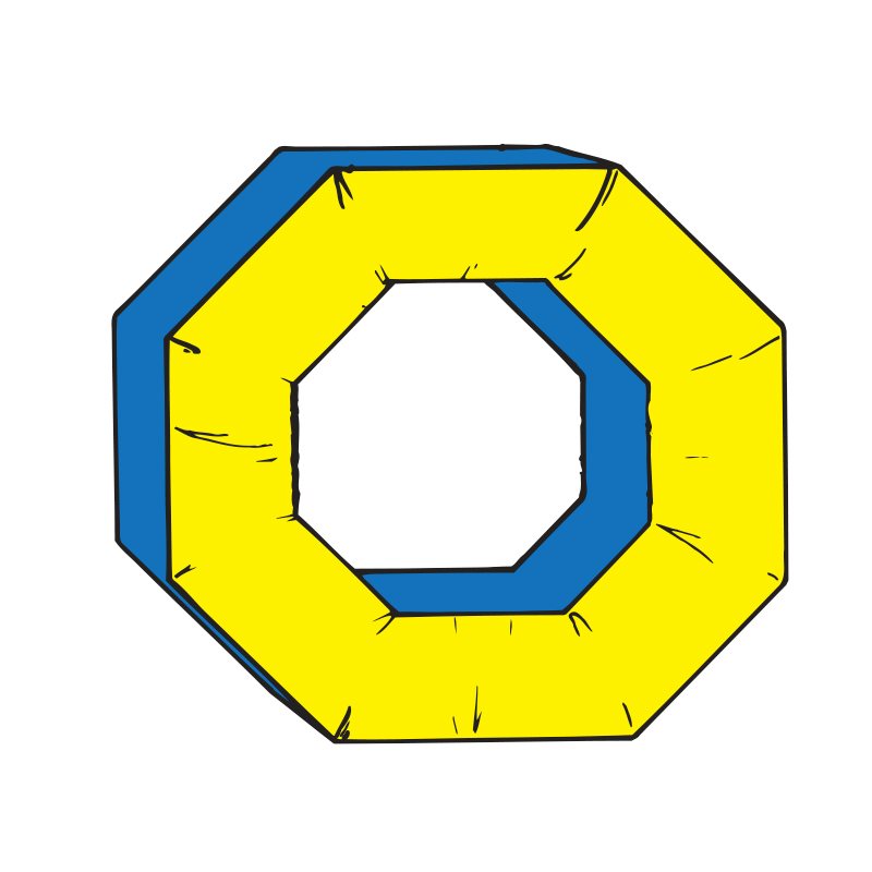 Beigne octogonal, 46 cm (18") de large