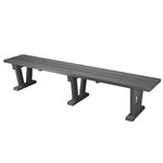 Widen Recycled Plastic Bench, 15-½", Grey