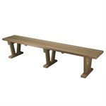 Widen Recycled Plastic Bench, 15-½", Sand