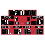 Outdoor multisport scoreboard, 18’ x 10.6’