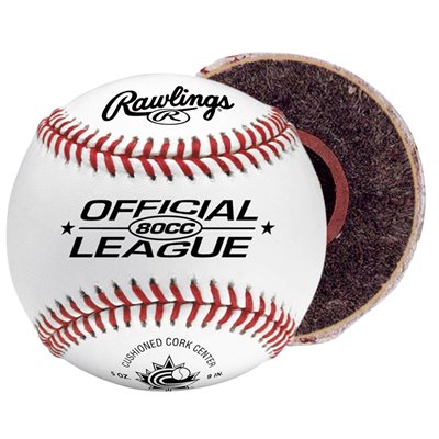 Rawlings Official League Leather Baseball, 9" (23 cm)