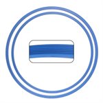 Paire de cerceaux robustes striés, 24" et 28", jaunes