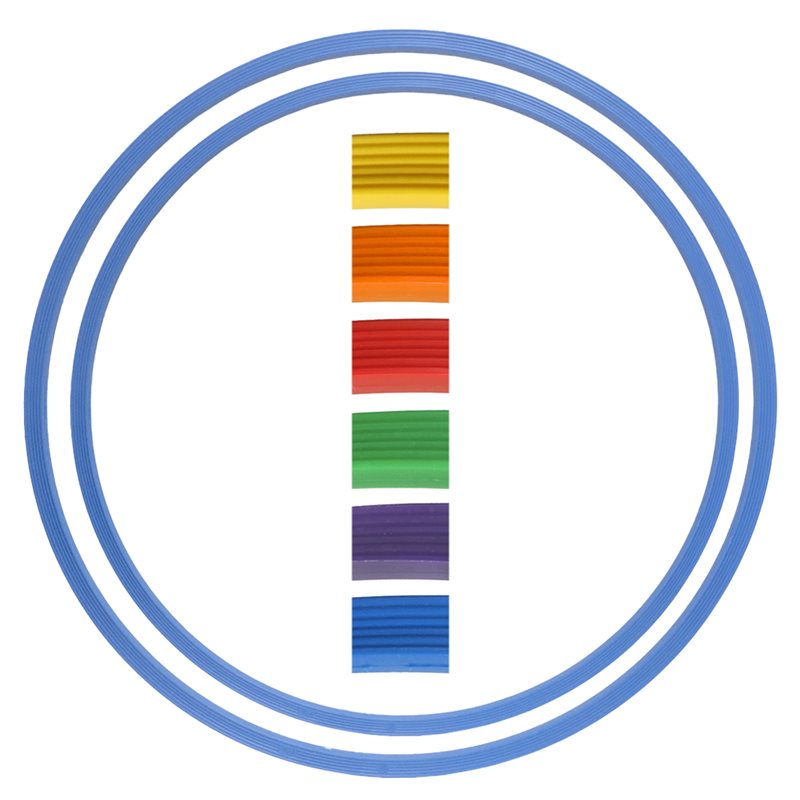 Cerceaux plats striés, ensemble de 24" et 28"