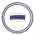 Paire de cerceaux robustes striés, 24" et 28", jaunes