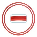Pair of heavy-duty hoops, 24" and 28", red