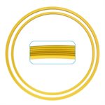 Pair of heavy-duty hoops, 24" and 28", red