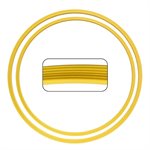 Paire de cerceaux robustes striés, 24" et 28", jaunes