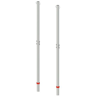Pair of steel double Badminton posts, 1-7 / 8"