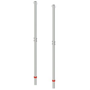 Pair of steel double Badminton posts, 1-7 / 8"
