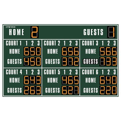 Tableau indicateur extérieur de tennis, 16’ x 10’
