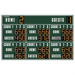 Tableau indicateur extérieur de tennis, 16’ x 10’