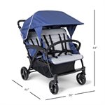 Poussette quadruple 4 places Odyssey Gaggle