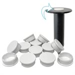 12 White Plugs for Marking System, White