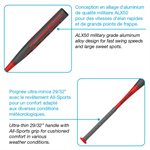 Bâton de balle-molle en aluminium REBEL, 34" / 28 oz