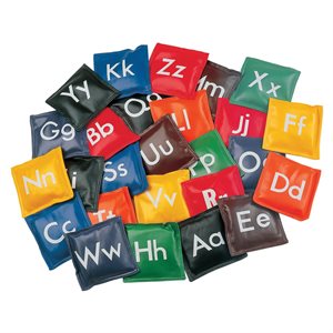 Set of 26 bean bags with letters