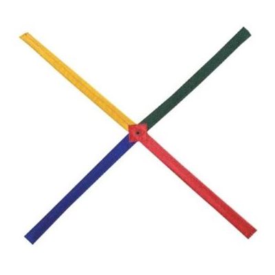 Croix d'agilité en plastique plat