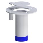 Steel Zinc Floor Socket with Integrated Cap, 1-7 / 8"