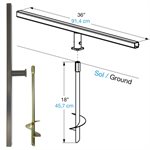 4 Soccer Goal Anchors with Installation Key