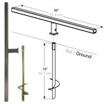 4 Soccer Goal Anchors with Installation Key