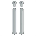 Paire d'ancrages galvanisés avec couvercle, 2-3 / 8"