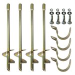 4 Anchors for EN 748 Certified Soccer Goal, w / o Installation Tool