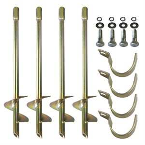 4 Anchors for EN 748 Certified Soccer Goal, w / o Installation Tool